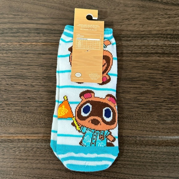 Animal Crossing New Horizons Timmy & Tommy Stripe No-Show Socks NWT - Picture 2 of 4